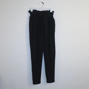NWOT: ShoSho Black Paperbag Pants Slim Fit